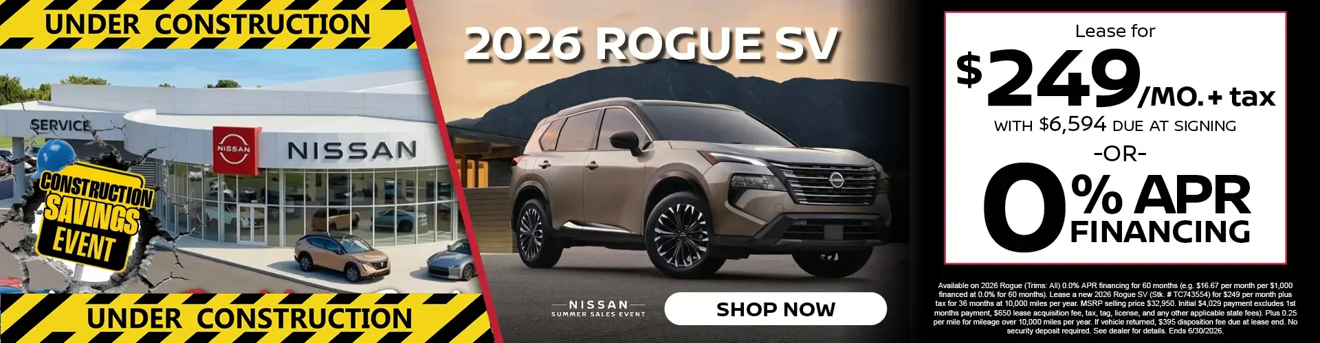 New 2026 Nissan Rogue Special